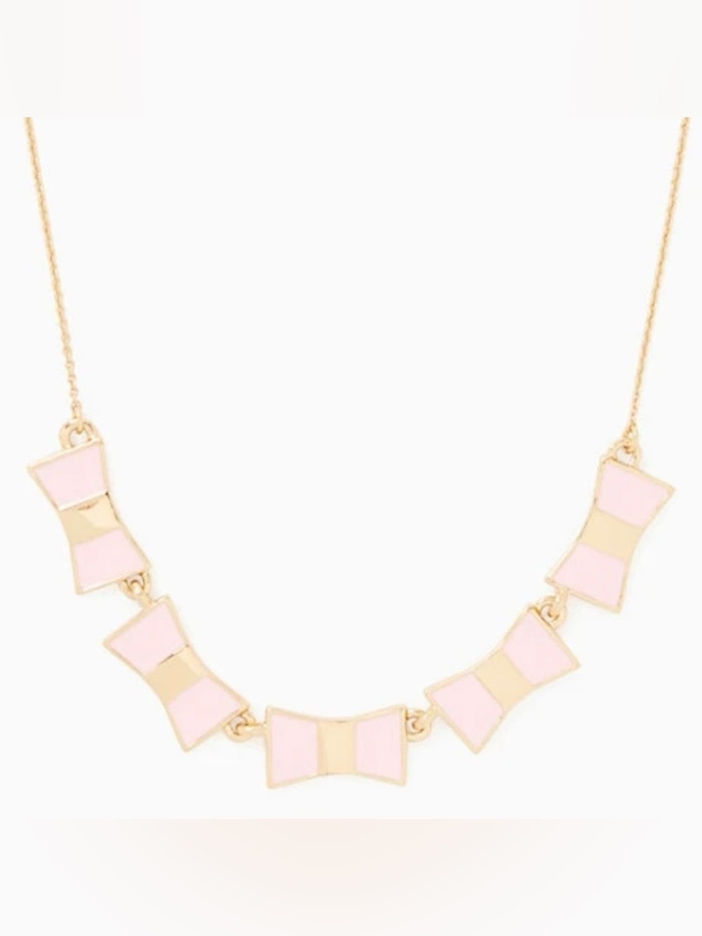 Kate Spade pink/gold bow necklace